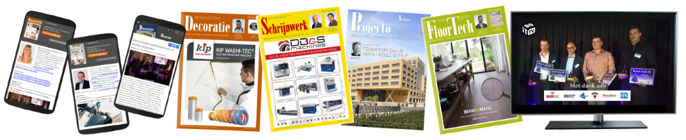 Decoratie, Schrijnwerk, Projecto, FloorTech en DOBBIT tv
