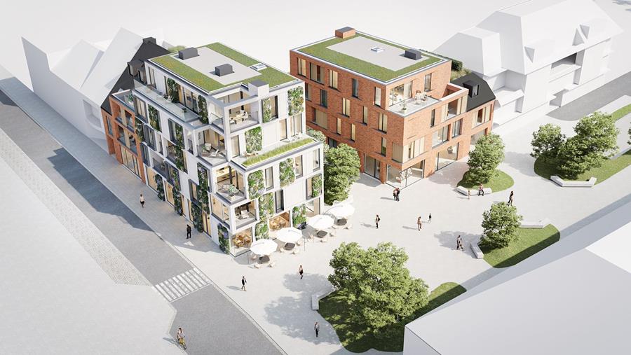 Architecturale parel in het centrum van Oostkamp