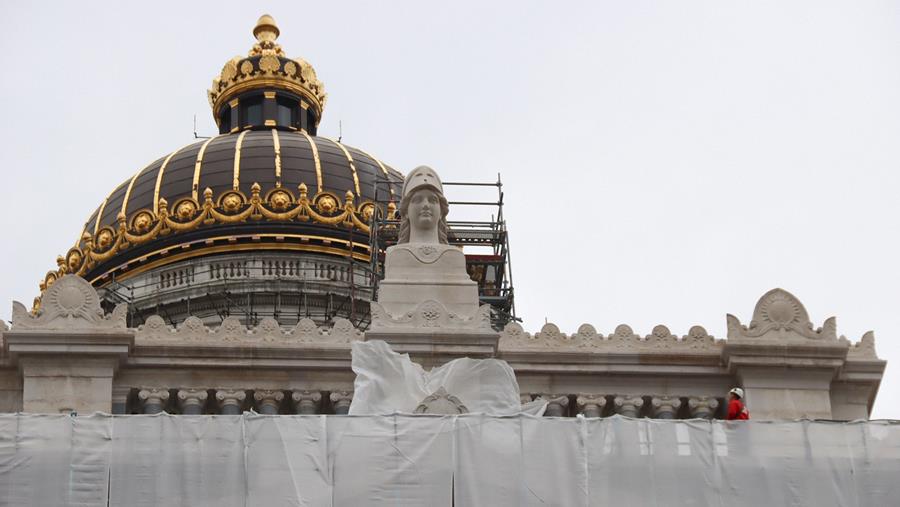 Regie der Gebouwen onhult eerste delen van Brussels Justitiepaleis