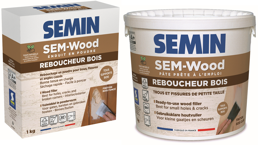 SEM-Wood: houtvulpoeder en -pasta voor binnen en buiten