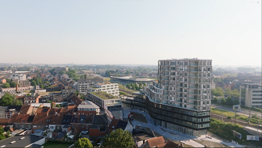 KA Construct voert vliesgevel met golfbeweging uit