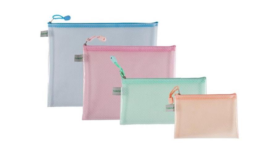 Poche ZIP pastel sans PVC