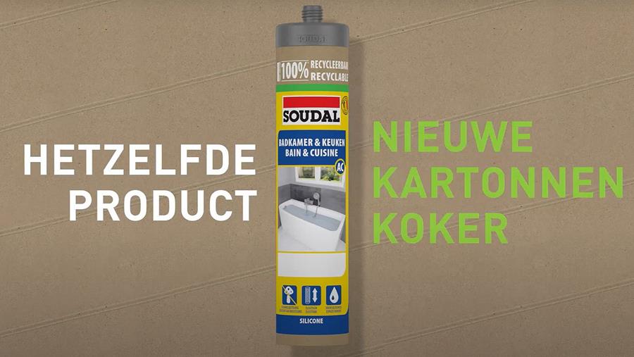 Soudal vermindert plasticverbruik met kartonnen kokers