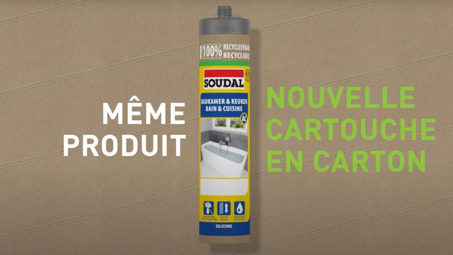 Soudal réduit sa consommation de plastique grâce à des cartouches en carton