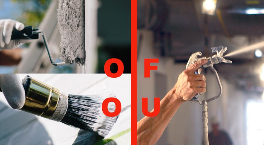 Devez-vous brosser/rouler ou pulvériser de la peinture?