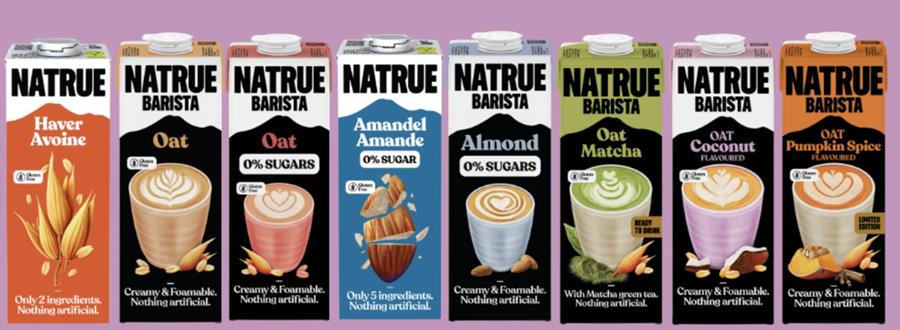 NATRUE lance ses boissons végétales chez Delhaize