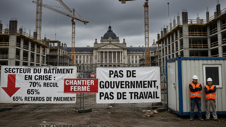 L'absence de gouvernement à Bruxelles met en péril les entreprises de construction