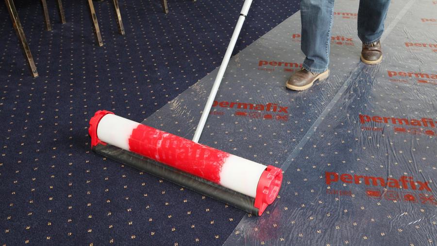 Pose du film de recouvrement  et du voile de recouvrement