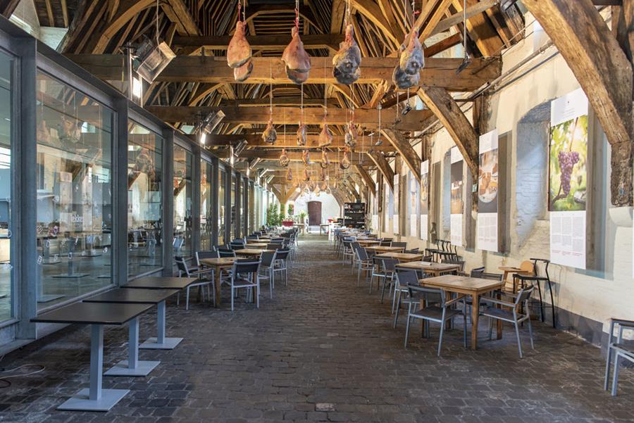 Coup d’œil sur la charpente de la Grande Boucherie de Gand