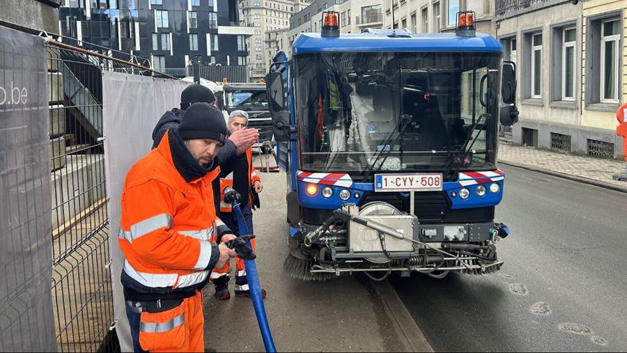 Les eaux de rabattement du chantier Realex contribuent au nettoyage des rues