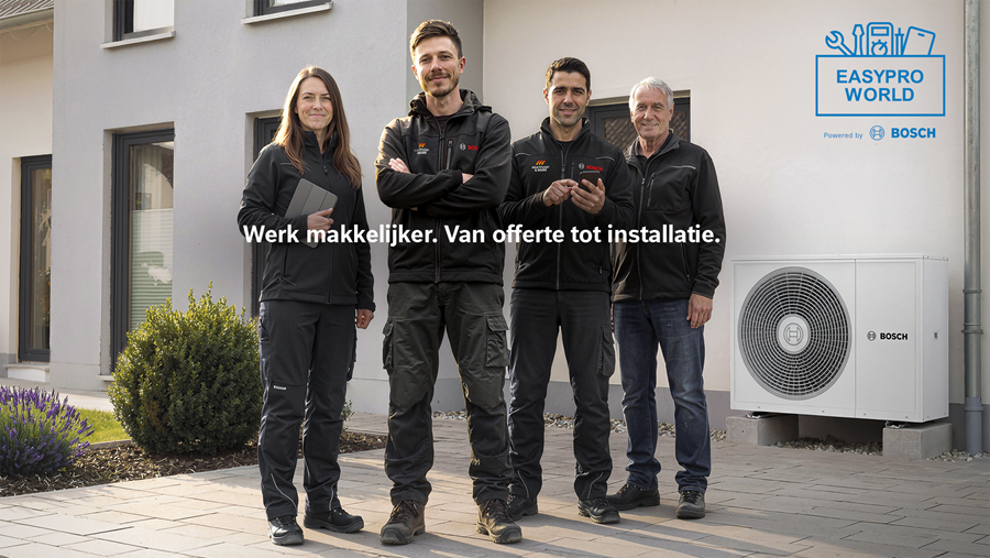 Bosch vereenvoudigt het leven van de installateur met Easy Pro World